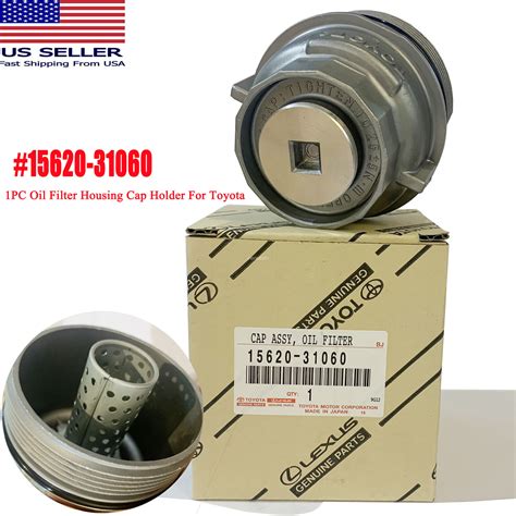 15620-31060 metal replacement for plastic housing|Genuine OEM Toyota New Oil Filter Housing Cap + Plug 15620 .